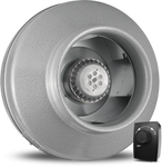 Vortex VTX800L-D 651 CFM 8" Inline Fan with Dial-A-Temp